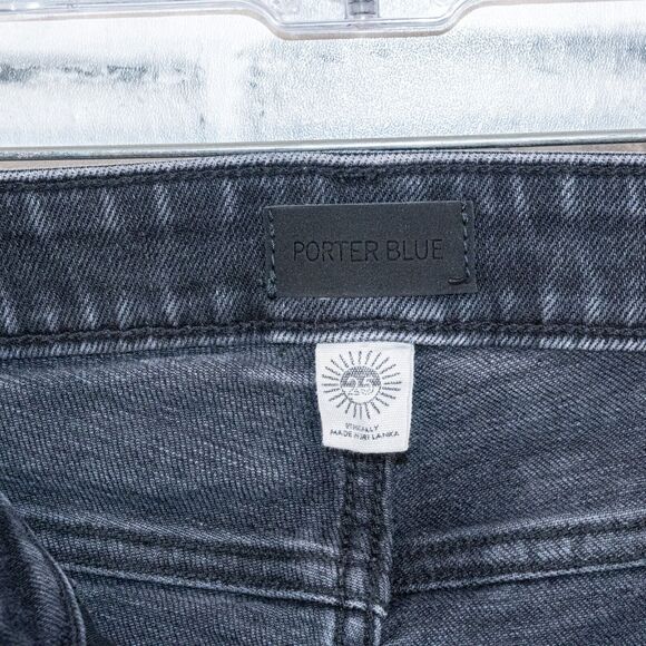 PORTER BLUE Women's Rebel Wide Leg Denim Jeans in Carbon black washed sz 25 - Picture 2 of 12